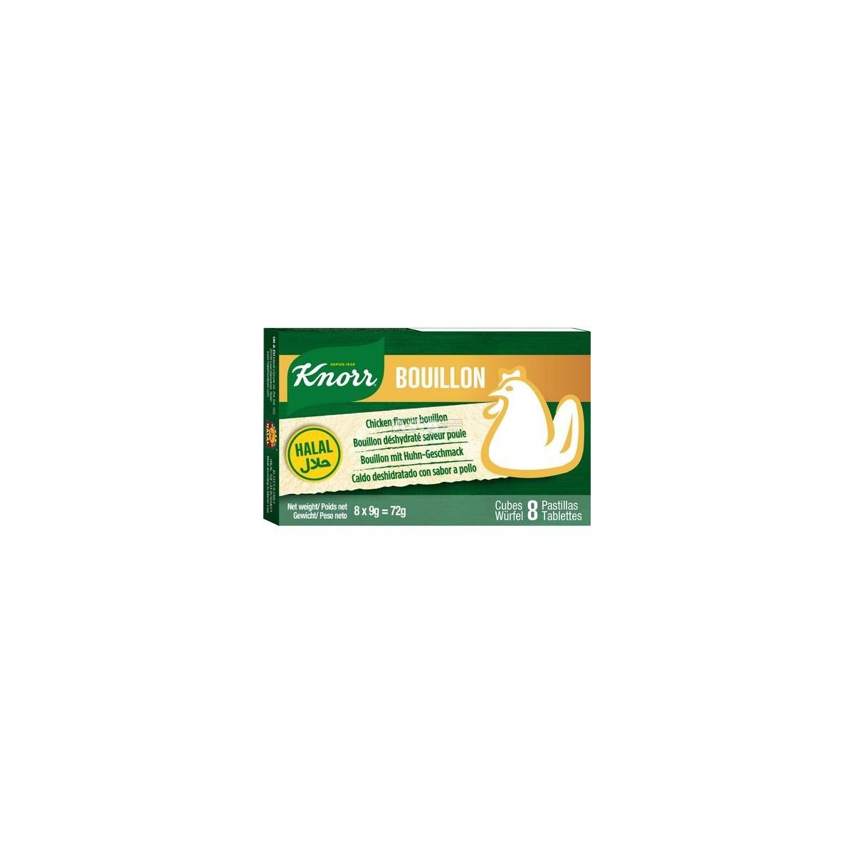Knorr halal stock cubes with chicken 72gr