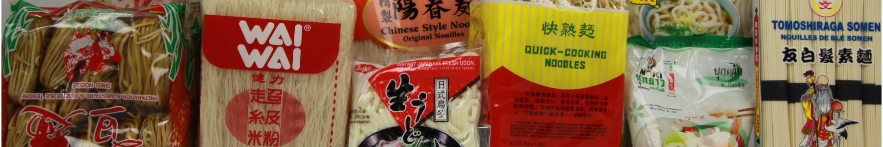 Noedels , vermicelli en rijststokjes